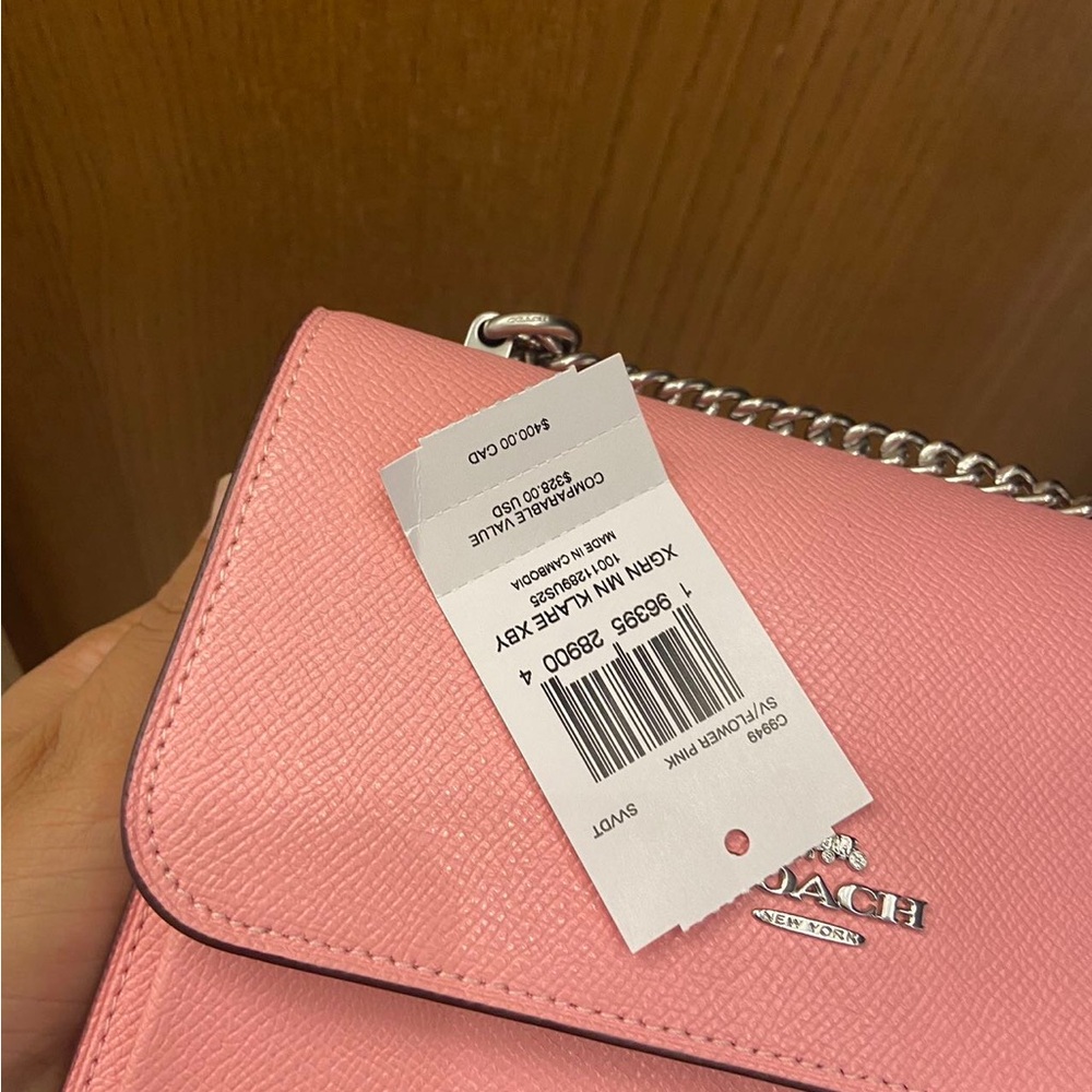 Coach Silver/ Flower Pink Mini Klare Crossbody # C9949 - Picture 9 of 9
